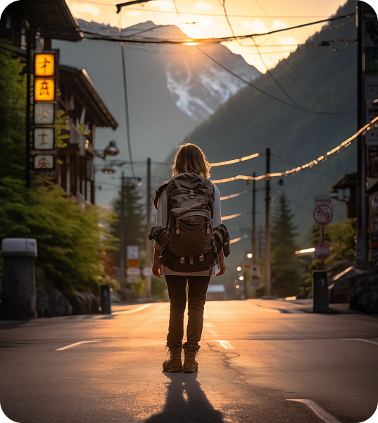 Student exploring abroad